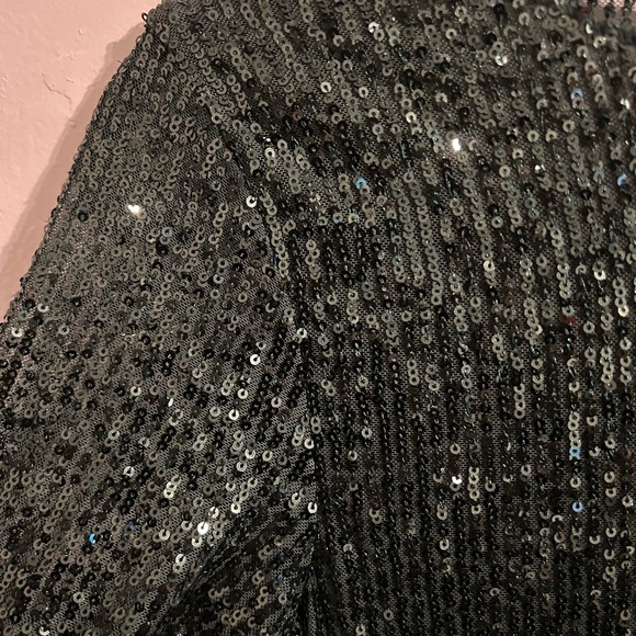 Free People Gold Rush Sparkling Green Long Sleeve top - Picture 3 of 6